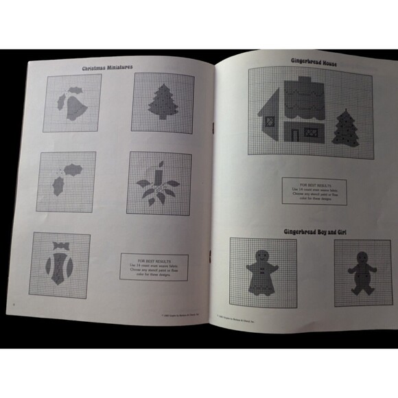 Barbara & Cheryl A Homemade Christmas Cross Stitch & Stencil Pattern Book 12 - Picture 4 of 4